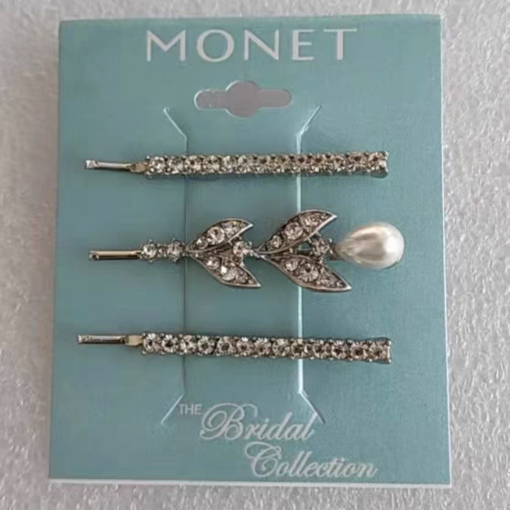 NWT Monet The Bridal Collection Hair Clips
